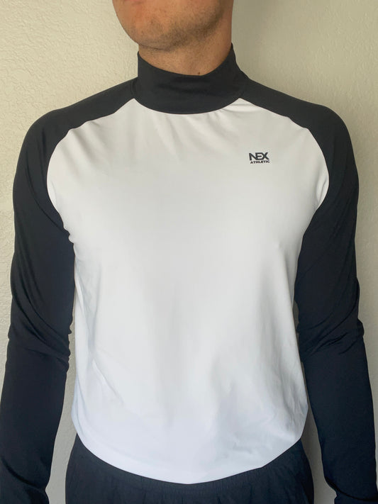 White & Black Mock Turtleneck