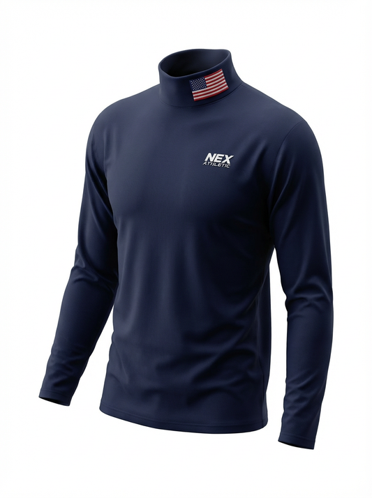 USA Flag Mock Turtleneck